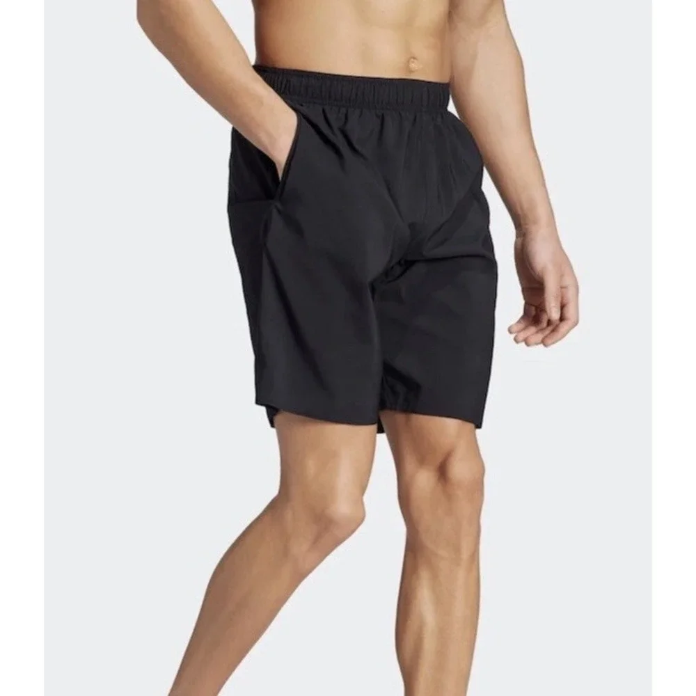 Adidas Black/Lucid Lemon‎ CLX Classic-Length Swim Shorts Men Size Large NWT